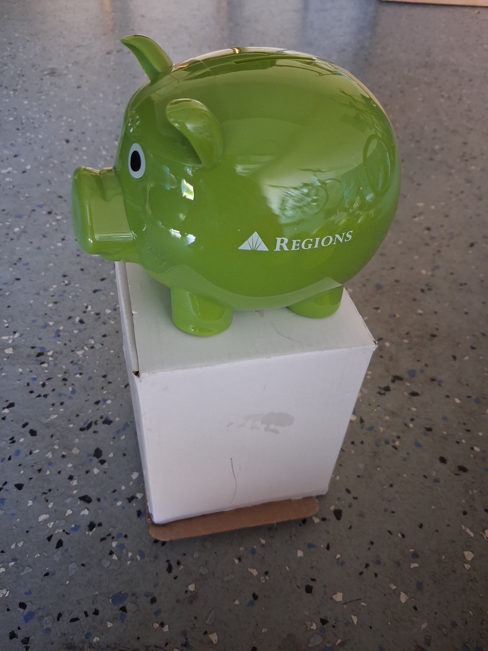 Regions Green Piggy Bank